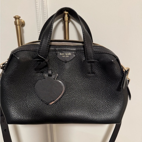 Kate Spade Black Crossbody Bag with Heart Charm - Picture 2 of 4